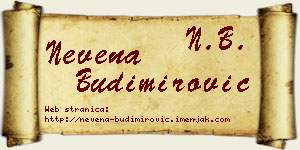 Nevena Budimirović vizit kartica